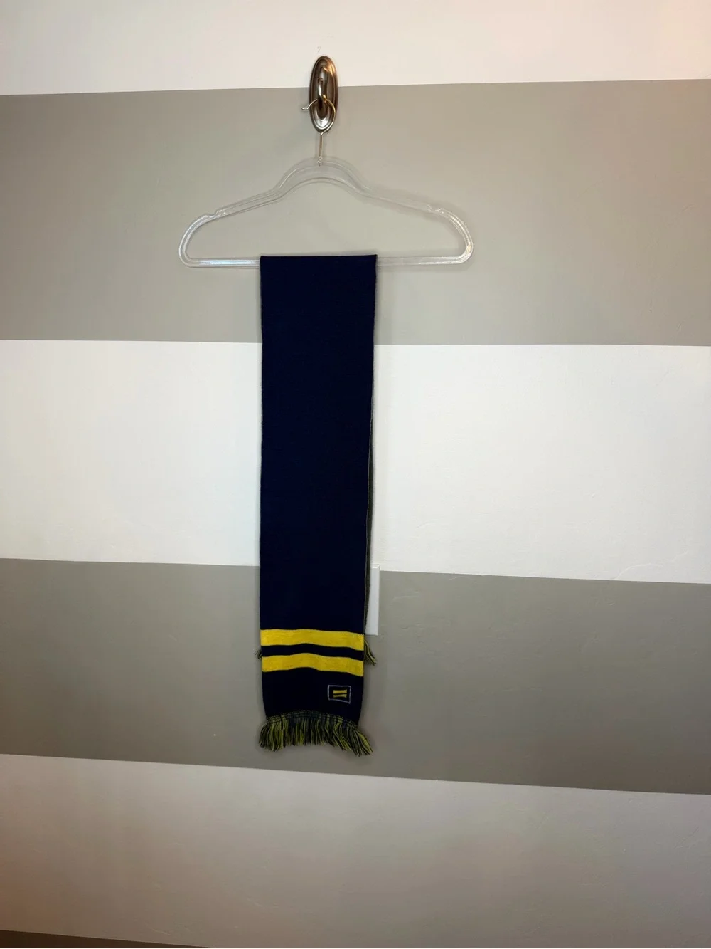 Human rights campaign Navy and Yellow Men's Knit Scarf